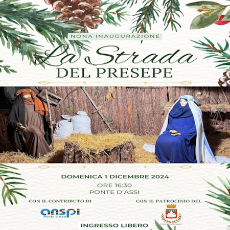  locandina La Strada del Presepe a Ponte d’Assi - Gubbio 